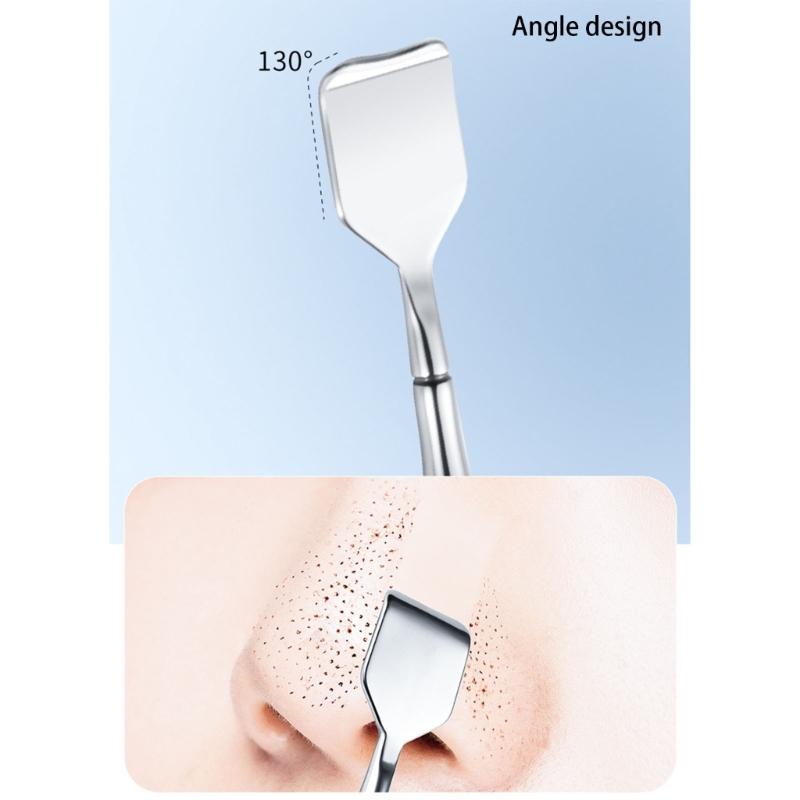 Face Skincare Essential Stainless Steel Blackhead Extractor with Ergonomic Double Head for Different Skin Type