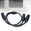 3 Pin XLR Male to Male XLR Cable Y Cable Balanced Microphone Cord Sound Adapter XLR Y Splitter