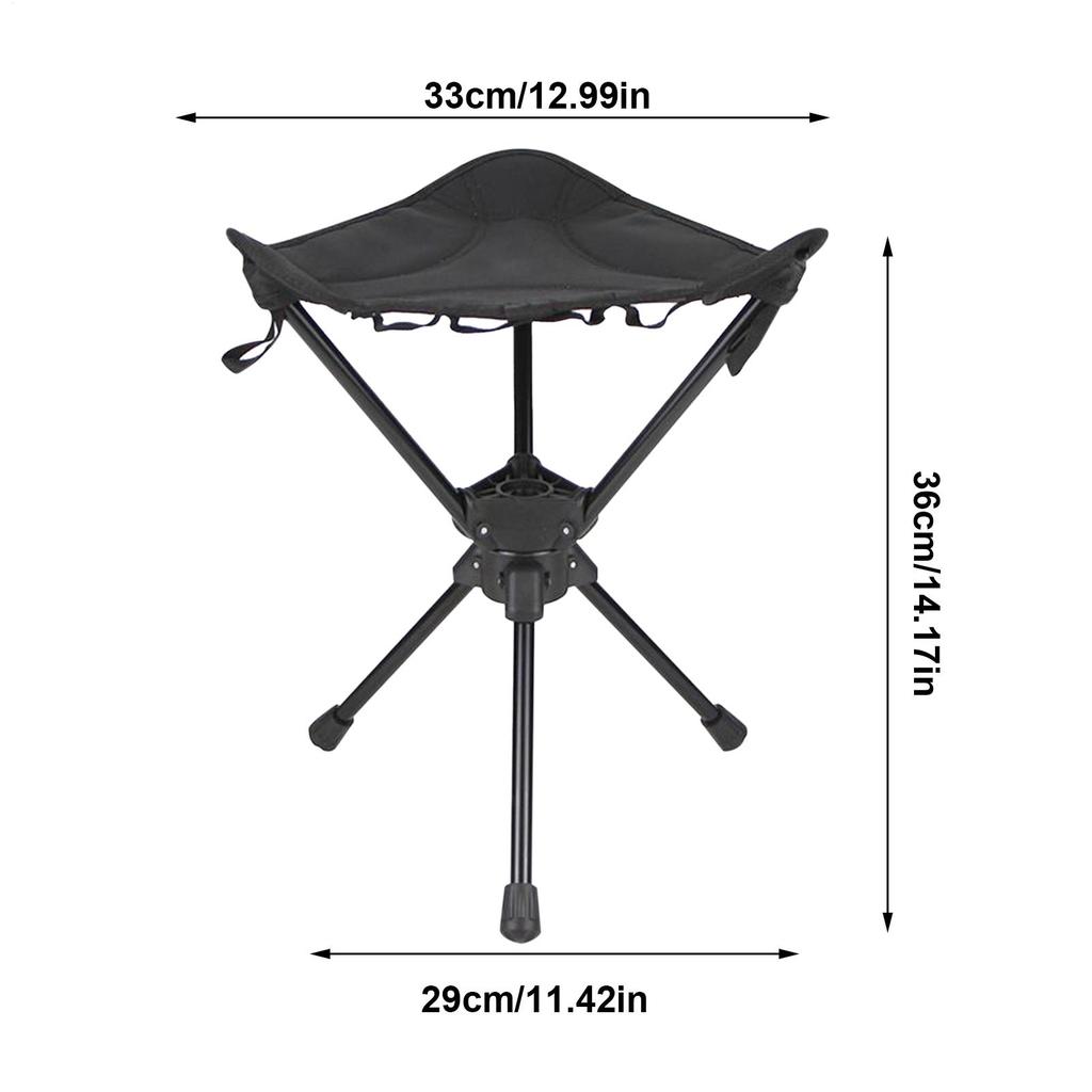 Outdoor Swivel Folding Stool Fishing Chair  Aluminum Alloy Portable Camping Chair with Storage Bag Outdoor Equipment