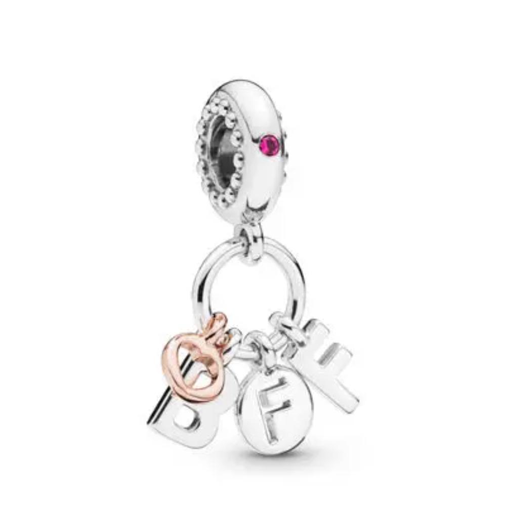 New 925 Silver Charm Fit Original Bracelet Accessories Women Jewelry Love Series Lock And Key