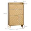 Shoe Cabinet with 2 Flip-Down Doors for Small Hallway Living Room Bedroom 70 X 30 X 120 Cm