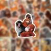 60Pcs Punch Monkey Cartoon Vinyl Sticker Set Fun Inspirational Waterproof Decals for Laptops Water Bottles Luggage Fun Expression Stickers