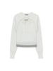 TUOMIO Two Tone Cardi Set [White]