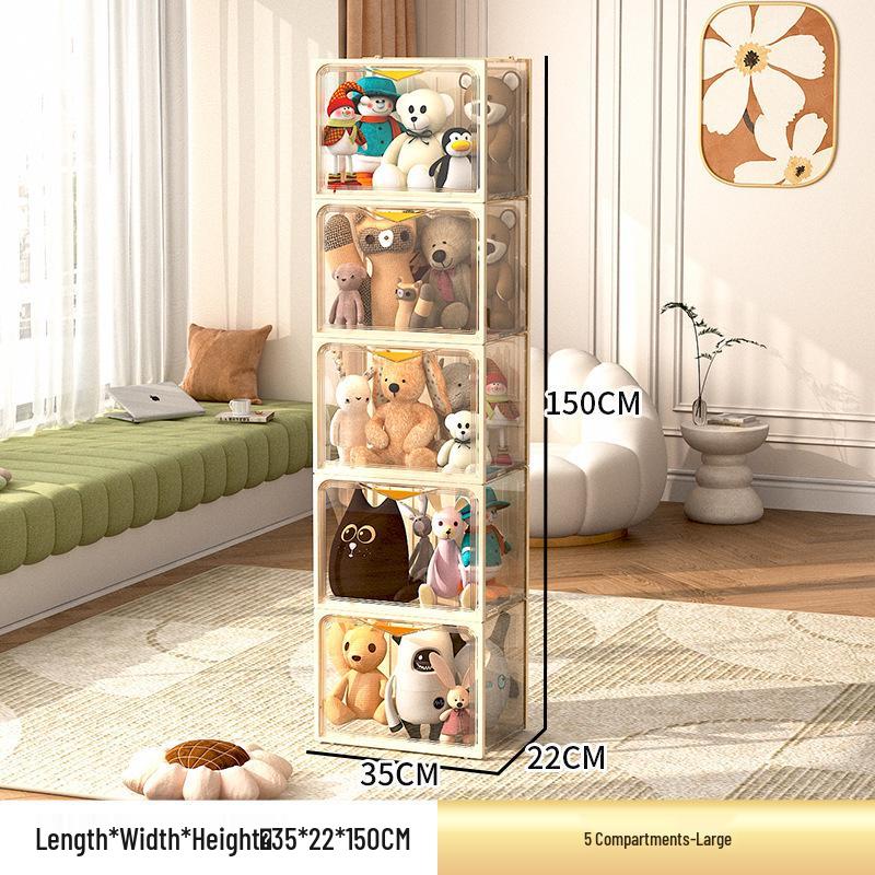 Transparenter Plüschtier-Aufbewahrungskorb und Ausstellungsbox