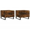 VidaXL Tables basses 2 pcs chêne fumé 50x50x40 cm bois d'ingénierie 829455