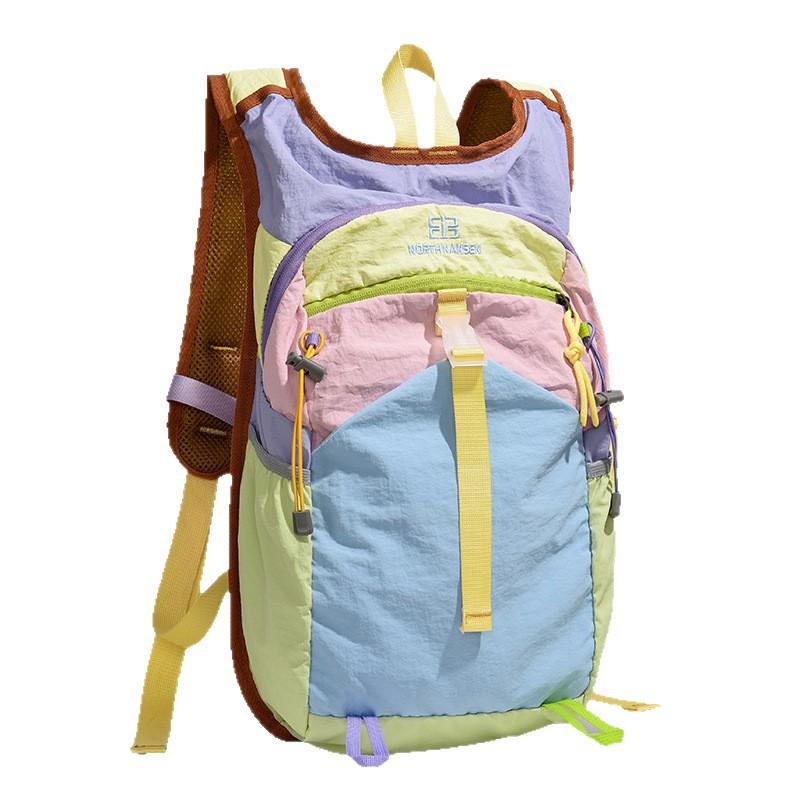 Colorful Patchwork Backpacks Are Niche and Trendy. They Are Large-capacity, Lightweight and Casual Backpacks for Going Out for Cycling