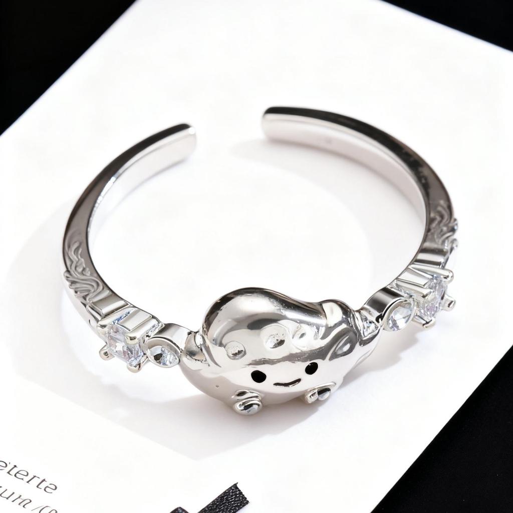 High-End Cross-Border Fashion Bow Ring for Women - European & American Style Open Index Finger Accessory