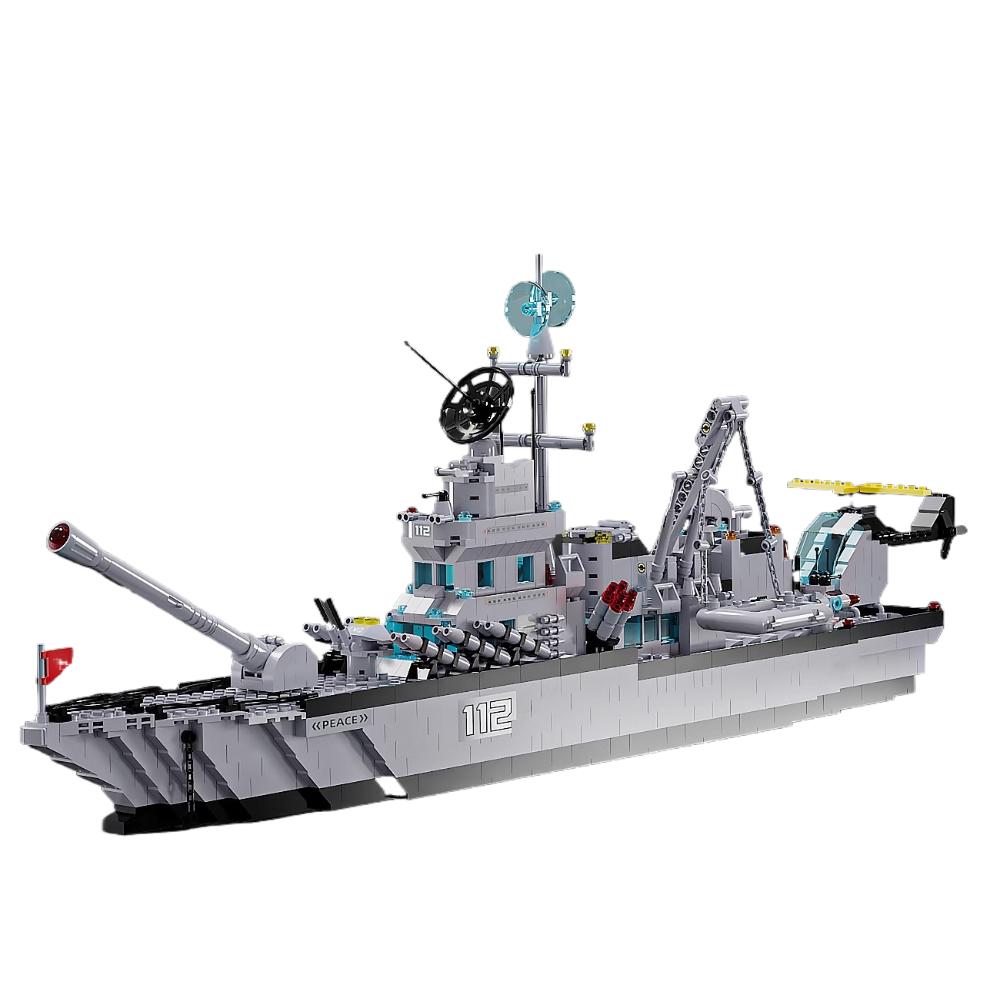Warship Building Blocks Destroyer Aircraft Carrier Pirate Ship Cruiser Naval Battleship Models Toy for Boys Gifts