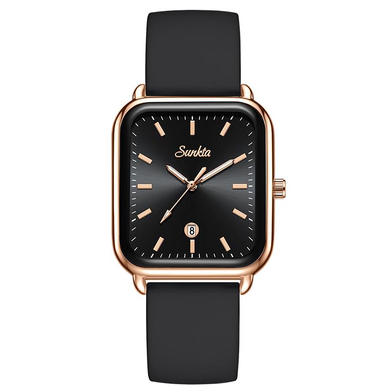 SUNKTA Ladies Watch Square Women's Wristwatch Quartz Calendar Elegant Casual Fashion Retro Watch Women Relogio Feminino+BOX
