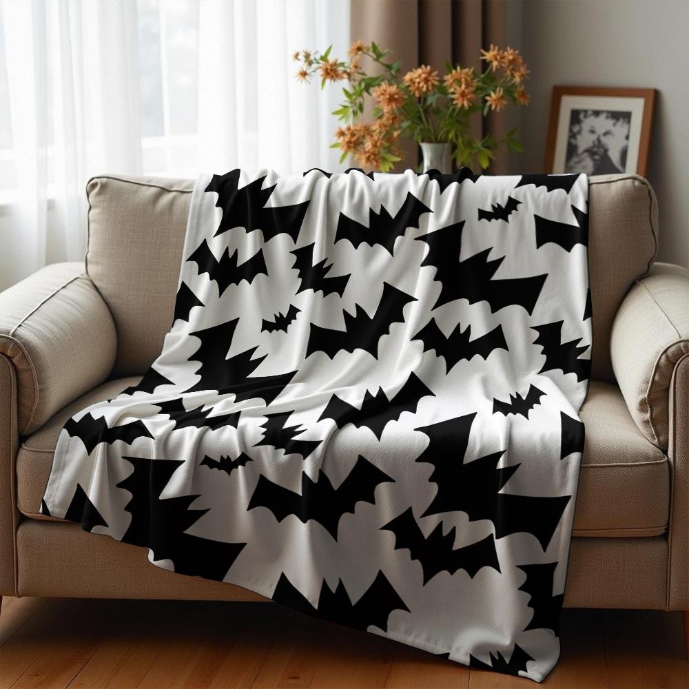 Schwarz Rosa Gepunktet Minimal Anime Cartoon Flanelldecke Weiche Warme Überwurfdecke für Schlafzimmer Sofa Auto Kinder Urlaubsgeschenk