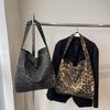 Vintage Leopard Canvas Shoulder Shopper Bag for Women 2026 Large Woman Tote Bag Fashi Designer Female Handbags Purses Bolsas