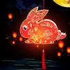 Cartoon Rabbit Flower Lantern Luminous Style Lantern DIY Material Package  Mid-Autumn Festival