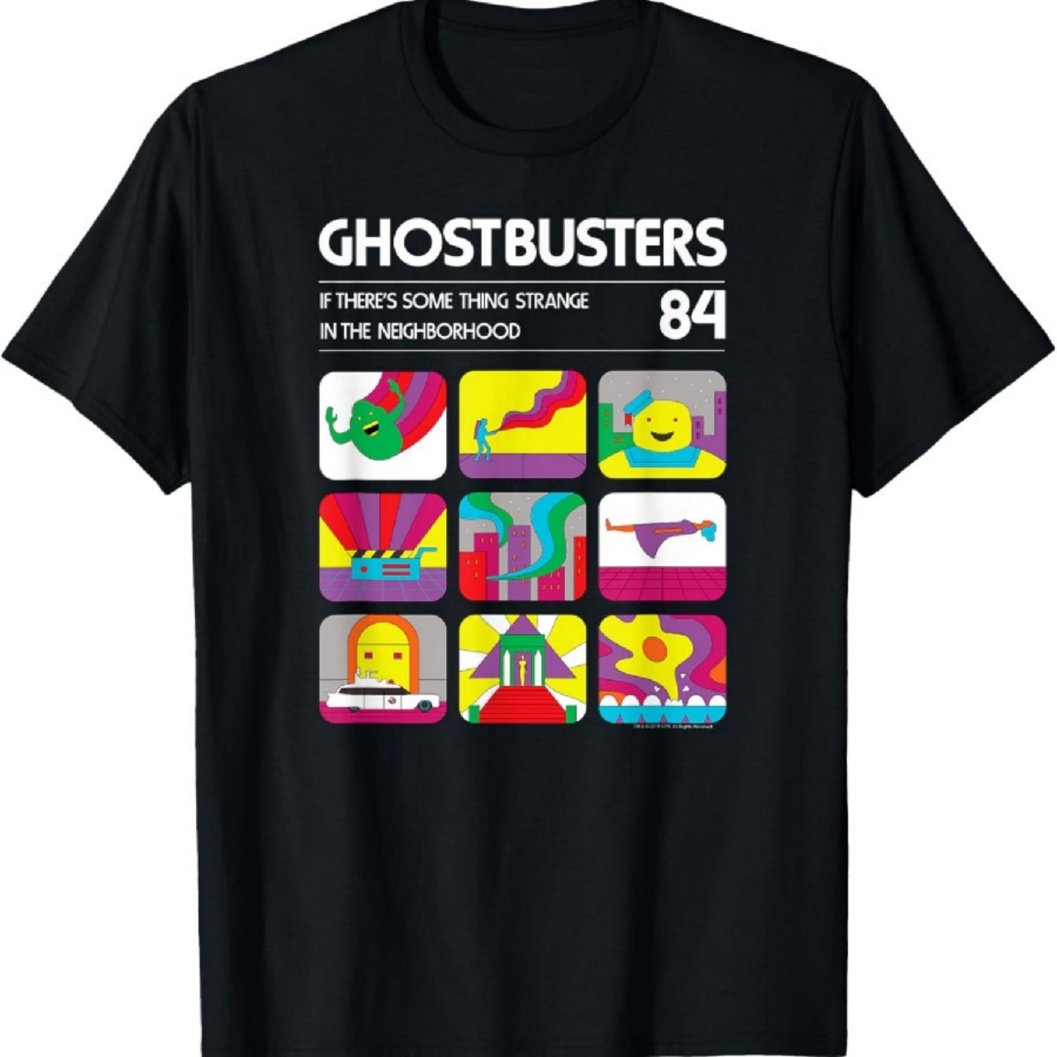 

Ghostbusters Retro Video Game Graphics Vintage Movie T-Shirt XXXXXL чорний
