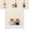 Charming Plush Teddy Bear Pendant Keychain Soft And Cuddly Stuffed Animal Hang Decoration
