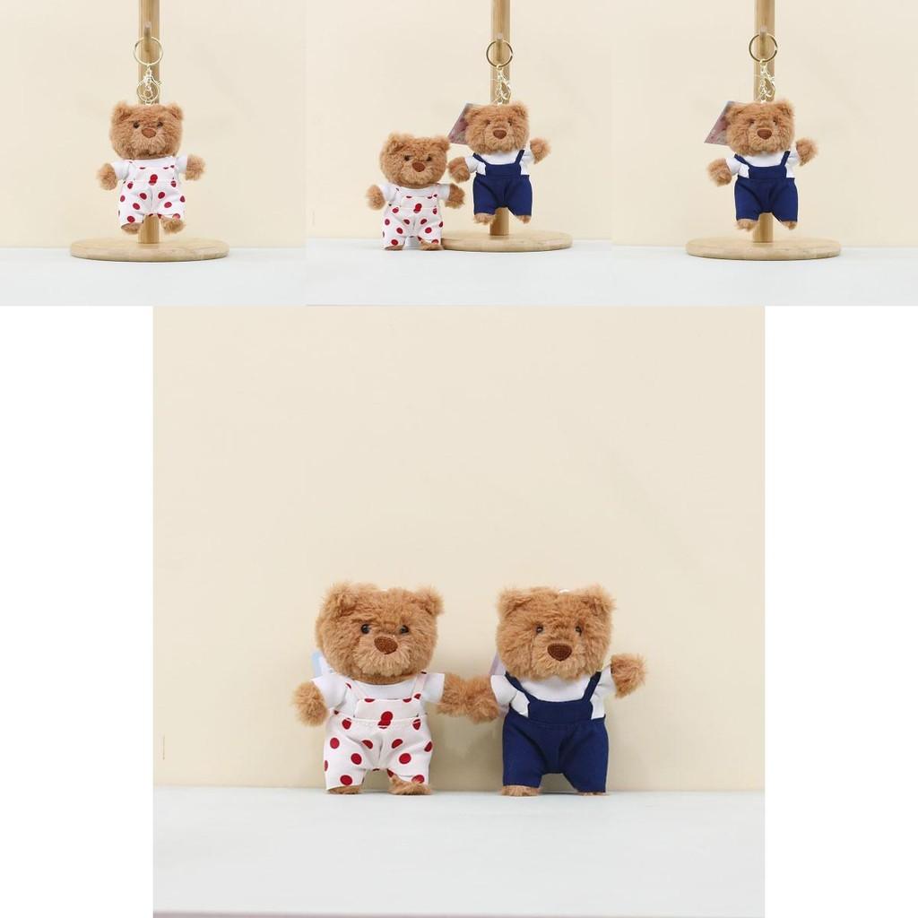 Charming Plush Teddy Bear Pendant Keychain Soft And Cuddly Stuffed Animal Hang Decoration