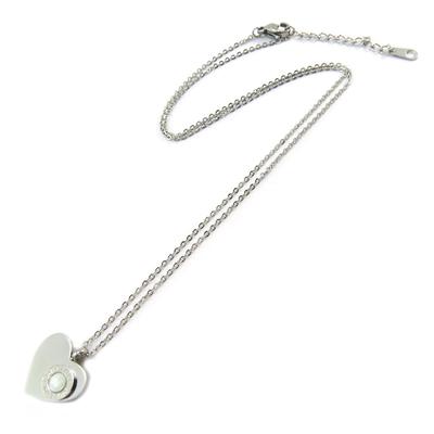 [P4593] - Stahlkette 'Love' versilbert - 13x13 mm