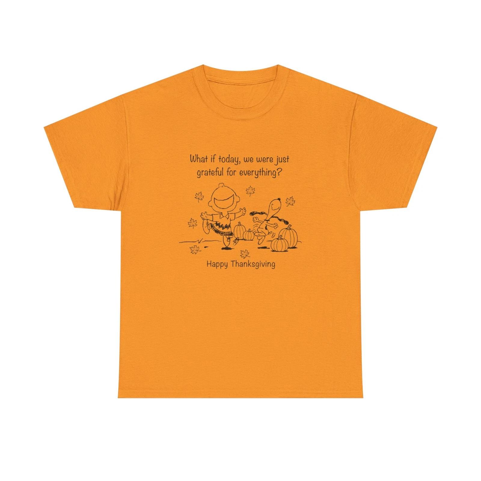 Thanksgiving Gratitude, Charlie Brown T-Shirt, Thanksgiving [...] XL