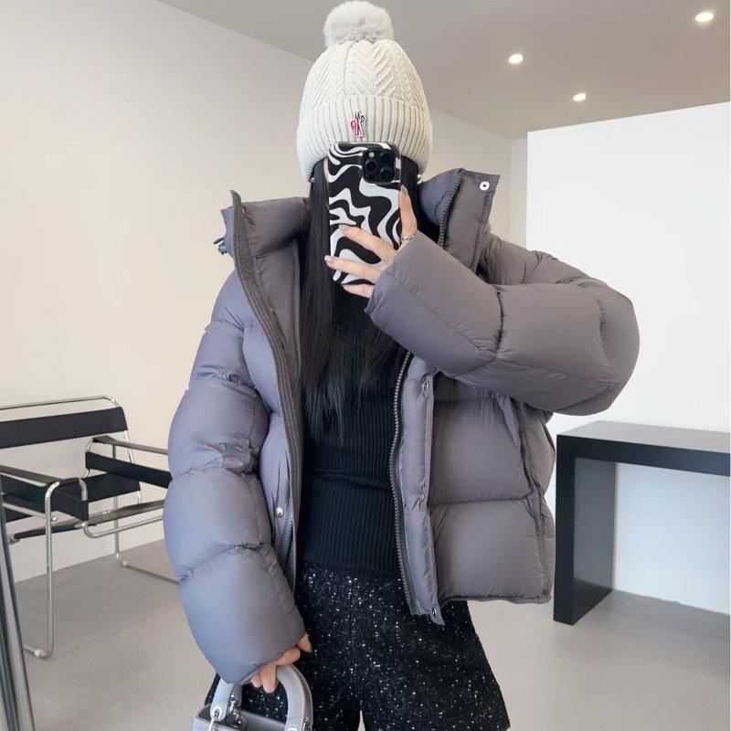 Down Jacket Women, New Short Hooded Loose Bread Jacket In Autumn and Winter, Thickened White Duck Down Warm Jacket
