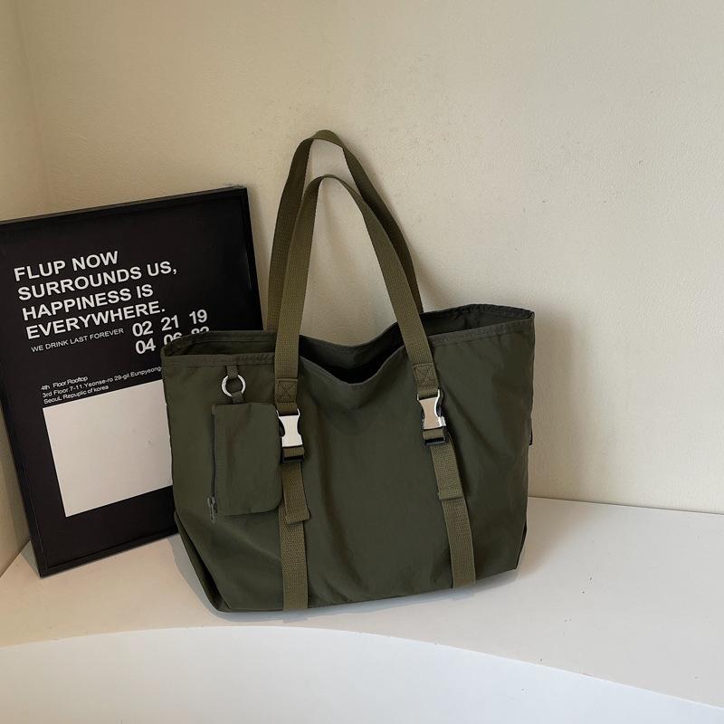 Large capacity tote bag women's shoulder messenger bag fashion trend casual shoulder bag student class handbag