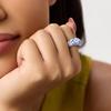Chinese Style Necklace Ring Blue and White Porcelain New Chinese Jewelry Water Ripple Ceramic Decorative Ring Collarbone Chain
