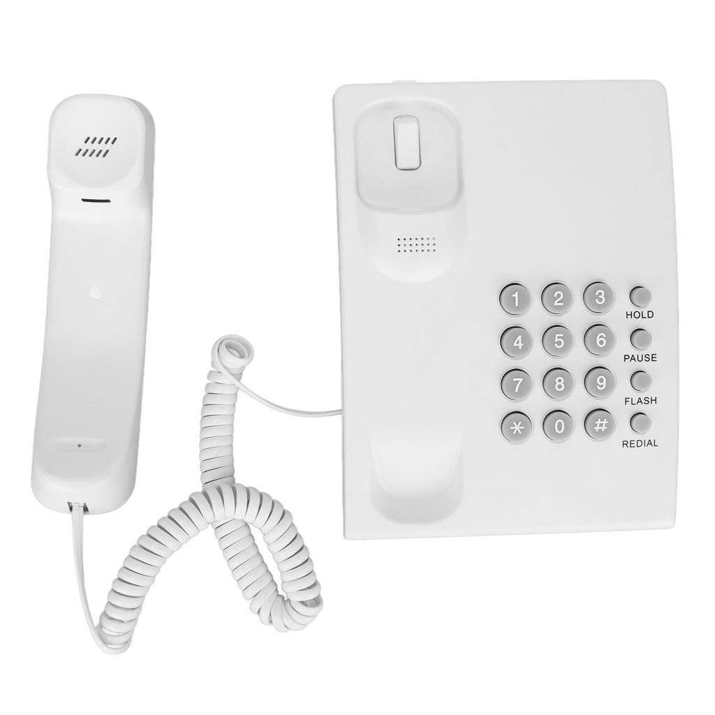 Desktop Wall Mounted Telephone Last Number Redial P T Mode Corded Landline Phones for Home Hotel