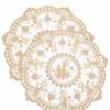 1/2/6pcs Embroidered Lace Tablemats Flower Embroidery Decorative Handmade Lace Table Mats Round Napkin Placemat