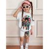 Sommer-Geburtstags-Print-Shorts-Set für Mädchen - Frisches, hellfarbiges Freizeit-Outfit für Kinder