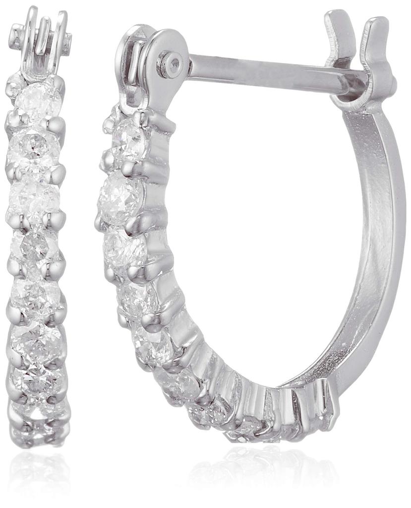 Diamantové náušnice Eternity z 18K bílého zlata DTETAPE2WG [Kolekce Dee] 0,2 ct