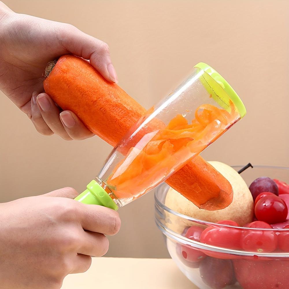 Vegetable Peeler with Storage Box, Multi-functional Manual Fruit Peeler, Kitchen Peeling Tool зелёный