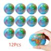 12Pcs Expression Soft Balls Toy Beach Sponge Stress Ball Squeeze Smiley Face Pu Foam For Kids Adult Sports Decompress Toy Ball