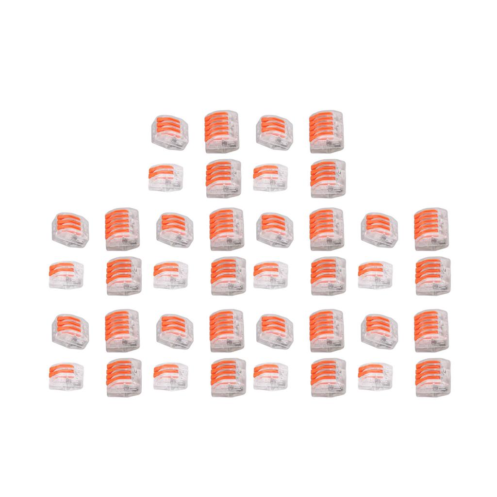 40PCS Compact Wire Conductor Connectors Quick Splicing Terminal Block Assortment 250V 32A