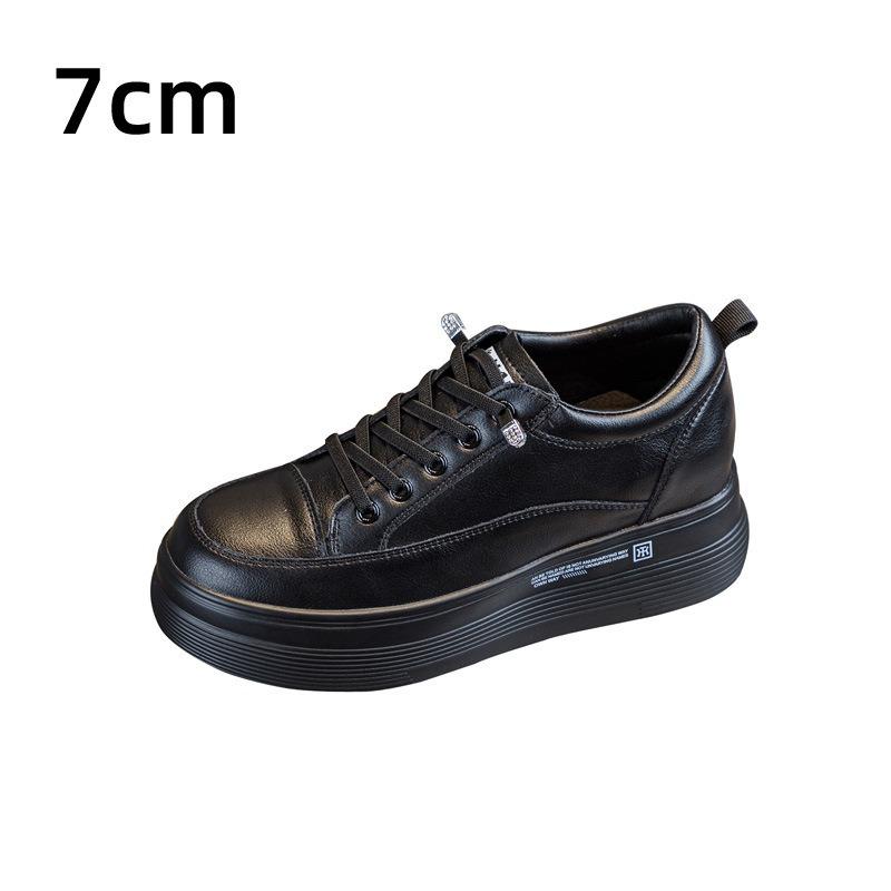 Trendy new muffin thick-soled inner height-increasing women's shoes mesh white shoes casual sports shoes