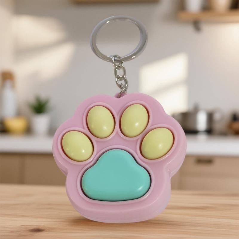 Cat Claw Key Ring Fingertip Button Pendant Cute Cartoon Keychain Creative Gift for Handbag A6