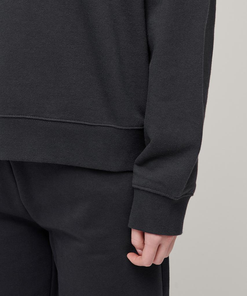 Musinsa Standard Woman Women'S Semi-Oversized Sweatshirt [Dark Gray]