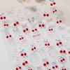 Fresh Sweet Fruits Strawberry Cherry Bowknot Love Heart Bow 5D Nail Art Stickers Self Adhesive Decorations Nail Manicure Decal