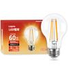 Lepro LED Bulbs, E26, 60W, Warm White, Filament, 60W (Standard Bulb Type), 2700K, Clear Type, Non-Dimmable, 806lm, Stylish, Energy-Saving, PSE