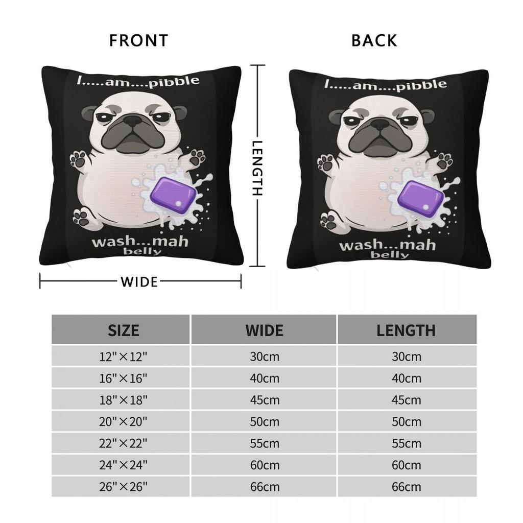 Pillow Cover I Am Pibble Wash My Belly Pibble Meme Funny Dog Pattern Cushion Cover Pillow Case For Living Room Chair Pillowcases