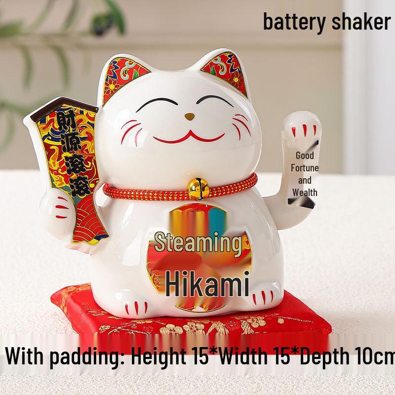 Large Lucky Cat Maneki-neko Ornament Shop Decoration for Home or Cashier Counter Opening Gift
