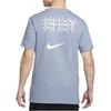 Nike T Shirts Men's Blue Crew Neck Moderate Straight Fit FV8405-493