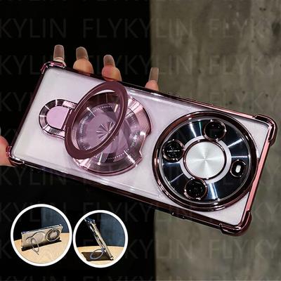 Phone Case For Honor Magic 7 Lite X9C X9A X9B X6A X6B X6C X8A X8B X8C Magnetic Holder Stand Soft Silicone Clear Shockproof Cover