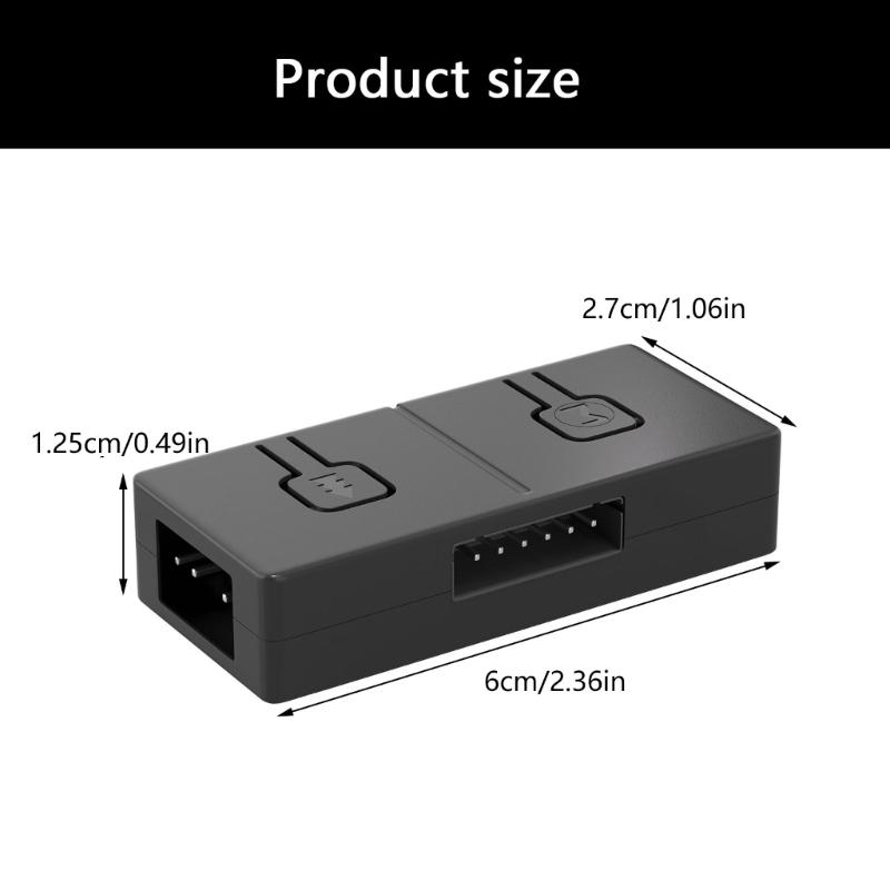 5V 3Pin ARGB auf 12V 4Pin ARGB Konverter 5V ARGB auf 12V ARGB Konverter 5V 3Pin Manueller Controller Übertragen Gehäuselüfter