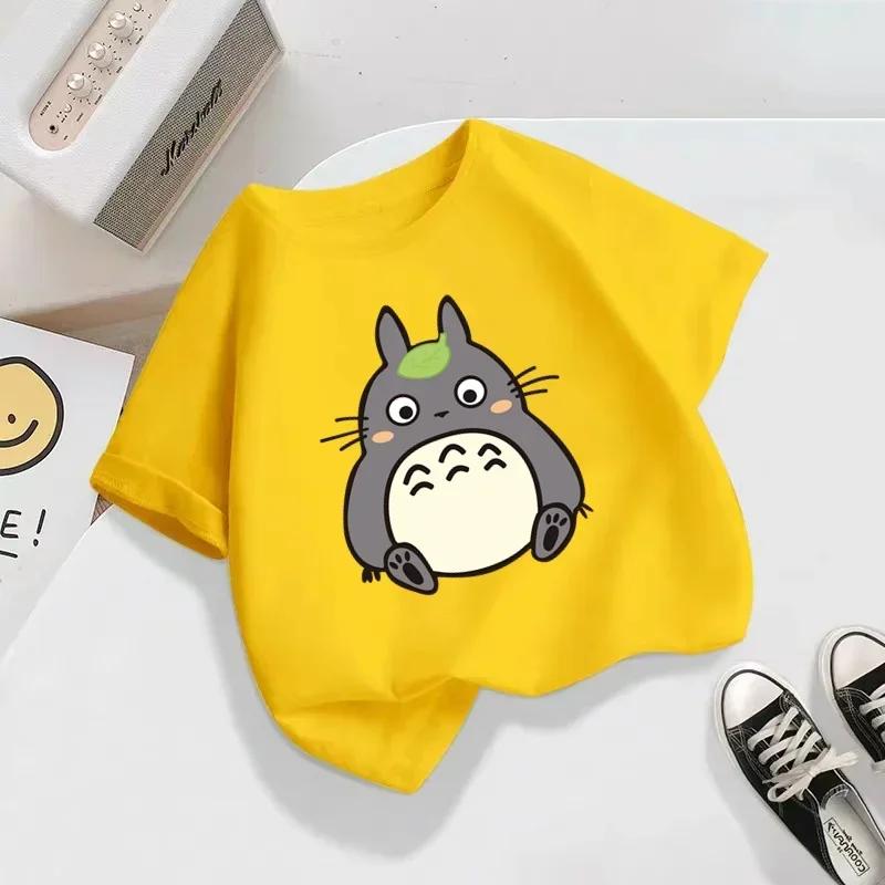 2024 Fashion Totoro Short Sleeve T-shirt Kids Clothing Girls Clothing Boys Baby Clothing Fall Sports Casual Kids Top 110