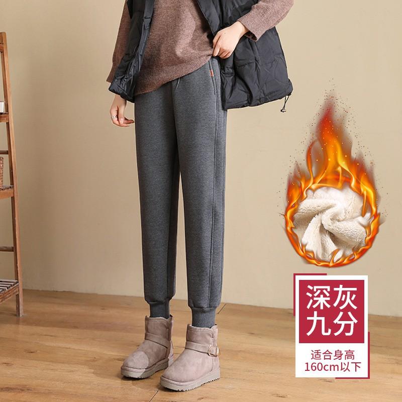 Große Größen Damen Dicke Fleecegefütterte Jogginghose Hoher Bund Warme Winter Freizeithose