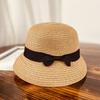 Sun hat that covers the face, small bucket hat, beach fisherman hat, women's straw hat, straw-braided small brim, sun protection, summer fashion