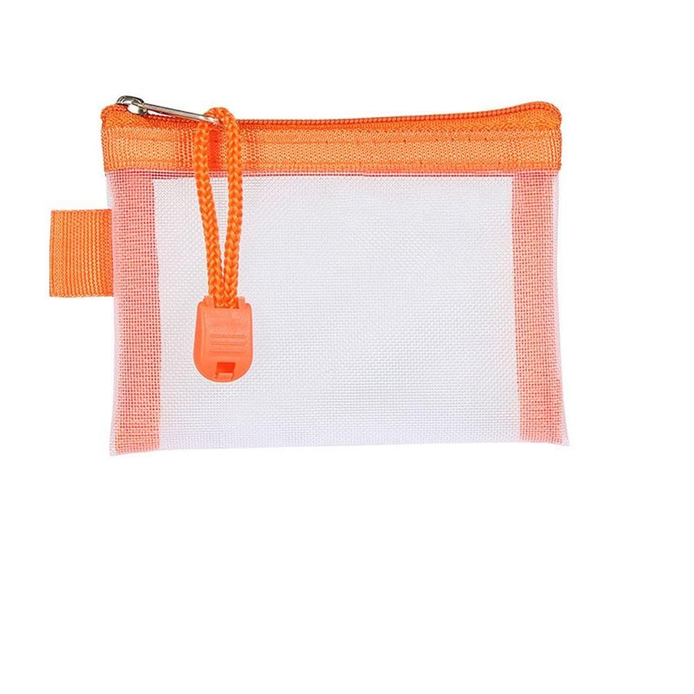 Nylon Mesh Cosmetic Bag ID Credit Card Holder Small Coin Purse Mini Zipper Pouch Mesh Storage Bags