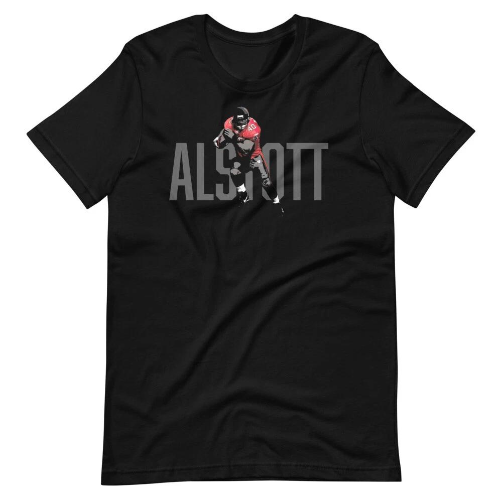 

MIKE ALSTOTT Football Fullback Fan Art Graphic Tee Short-Sleeve Unisex 100% Cotton T-shirt Mens Tees Top L
