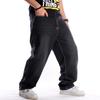 Nowa moda jesienna męskie dżinsy Hip-Hop Rock Baggy fajne długie spodnie jeansowe dla mężczyzn Plus rozmiar