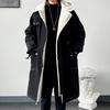 Осенний Мужской Корейский Стиль Тренч Мужская Мода Однотонный Повседневный Длинный Пальто Мужская Уличная Одежда Свободная Ветровка Мужской Флисовый Пальто