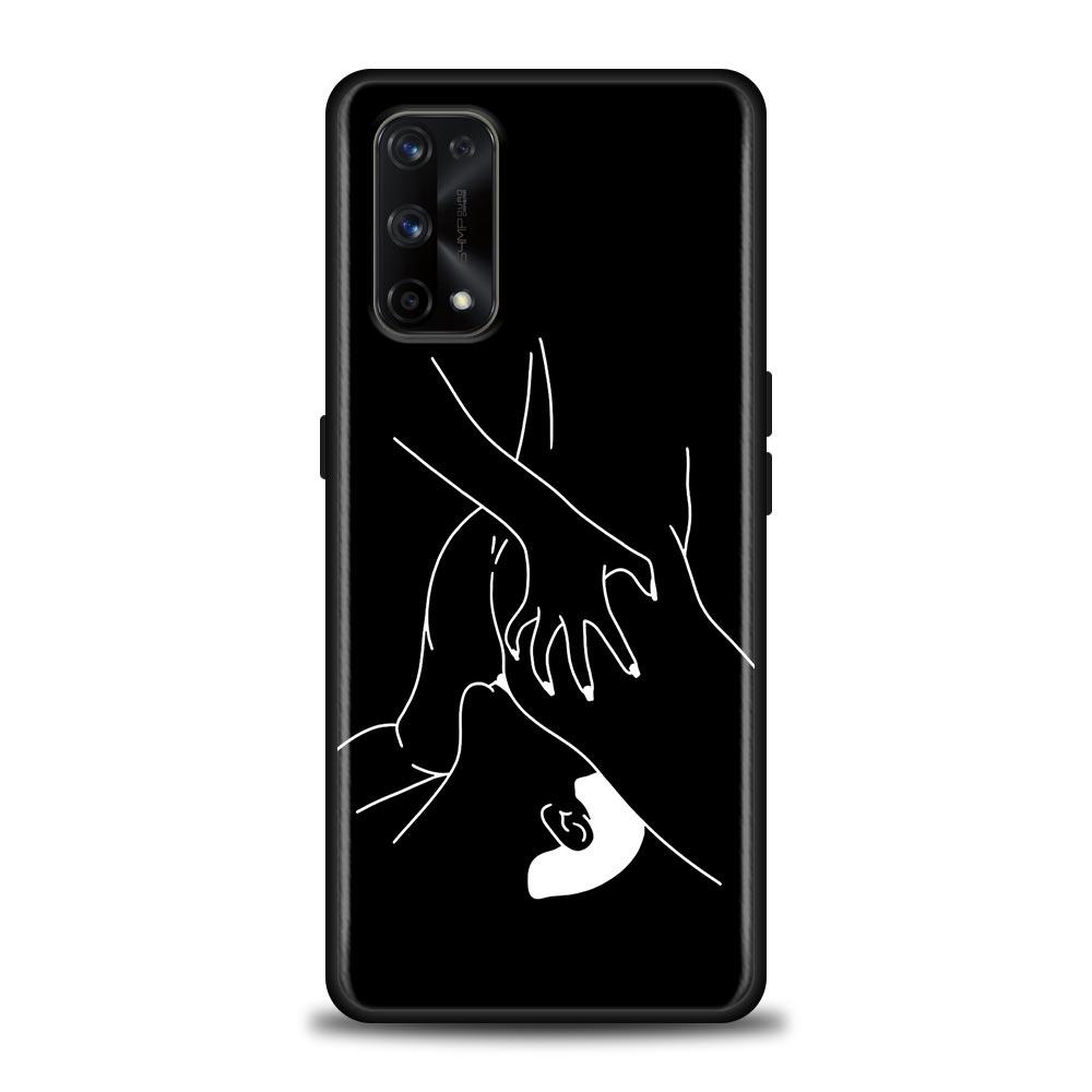 Minimalist Line Art Sexy Lover Kiss Case For Realme C21Y C21 C25 C20 C15 C12 C11 C1 GT Master Neo Neo2 5G Fundas Capa Soft Cases