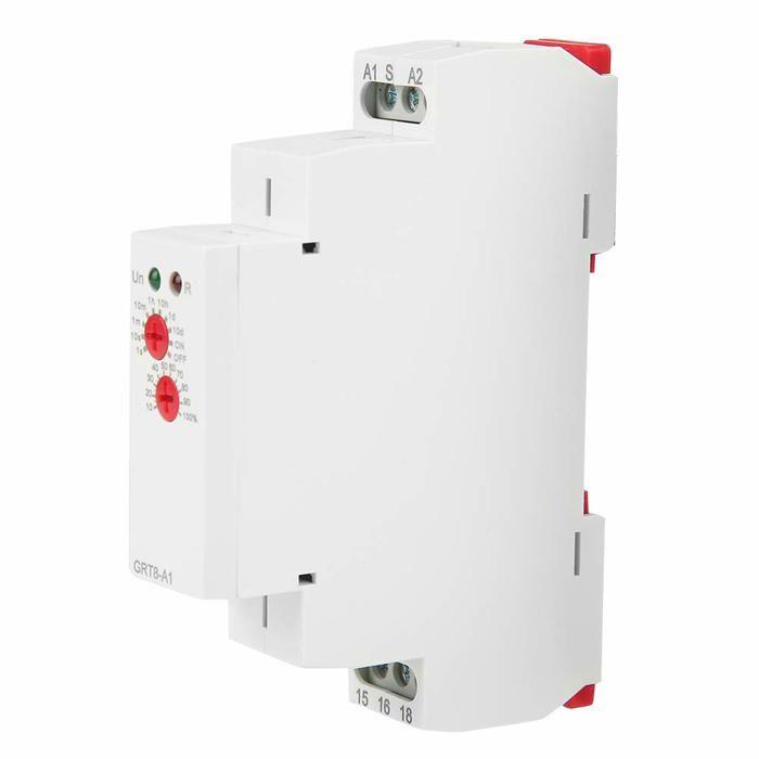 GRT8-A1 Start Timer Relay, Mini LED Timer Relay On DIN Rail with Single Function 35 Mm (50-60Hz)